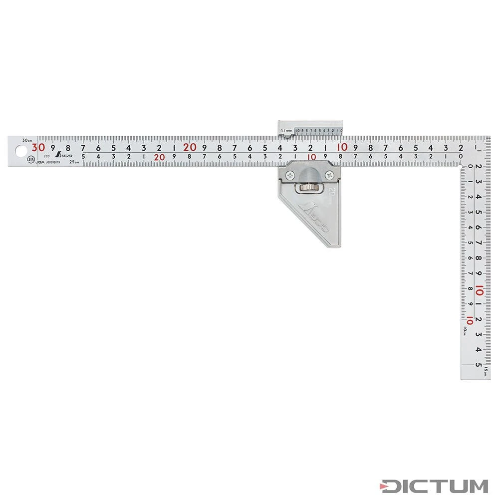 Petite équerre De Charpentier Shinwa, Standard, Incl. Stoppeur En Métal