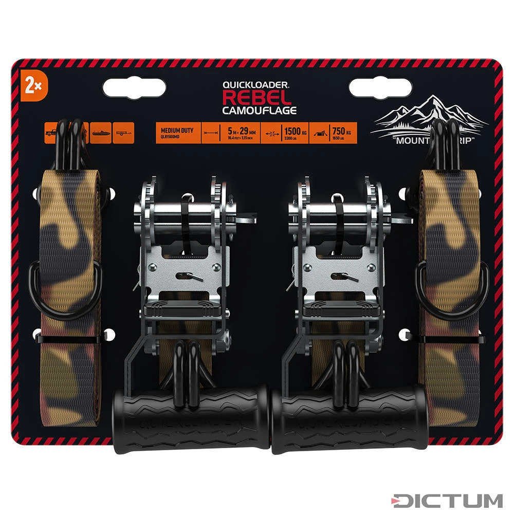 QUICKLOADER Rebel Camouflage Tie-Down, 1500 Kg, 5 M – Image 3